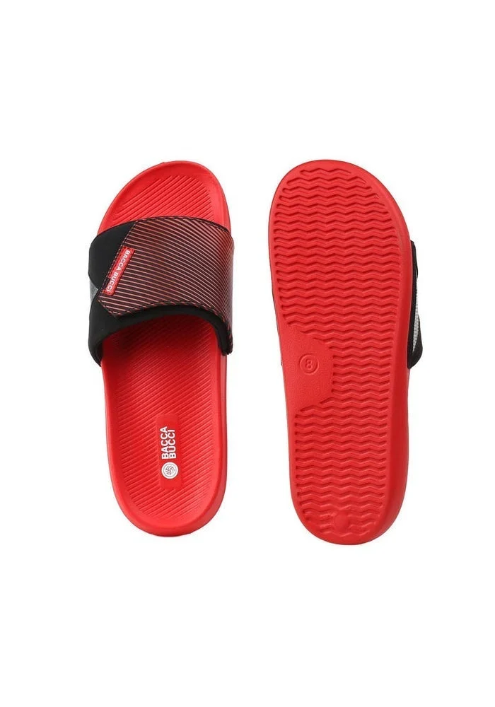 Bacca Bucci Crimson Red Elevate Slides – Ultra-Comfort EVA Slip-Ons for Men | Best Price UAE